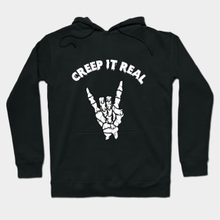 Creep it real skeleton Halloween Hoodie